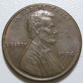 Обігові Обиходные ^/--/^ США 1 цент 1974 року #40009 ^_^^^ США 1 цент 1974 года #40009 - фото фото фото