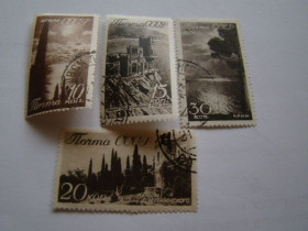 СРСР - СССР - ^/--/^ СССР, Михель 2009, 628, 630-632, Туризм. Виды Крыма и Кавказа. ^_^^^ СРСР, Міхель 2009, 628, 630-632, Туризм. Крим і Кавказ. - фото фото фото