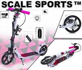 Самокати Самокаты ^/--/^ Самокат двухколесный Scale Sports SS-12 Белый Дисковый тормоз Led-фонарик (2060620176) ^_^^^ Самокат двоколісний Scale Sports SS-12 Білий Дисковий гальмо Led-фонарик (2060620176) - фото фото фото