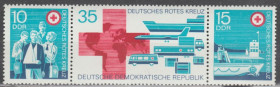 Інше Другое ^/--/^ Германия Німеччина ГДР 1972 червоний хрест зчіпка ^_^^^ Германия ГДР 1972 красный крест сцепка - фото фото фото
