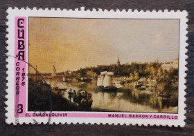 Мистецтво Искусство ^/--/^ Куба 1976 г - Живопись Национального музея. Мануэль Бэррон и Каррильо. &amp;quot;Гвадалквивир&amp;quot; ^_^^^ Куба 1976 — Живопис Національного музею. Мануель Беррон і Каррільо. &amp;quot; Гвадалквівір &amp;quot; - фото фото фото