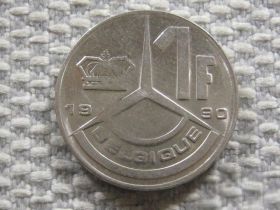 Бельгія Бельгия ^/--/^ Бельгия 1 франк 1990 года /BELGIQUE/ #3628 ^_^^^ Бельгія 1 франк 1990 року / BELGIQUE / # 3628 - фото фото фото