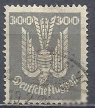 Веймарська республіка Веймарская республика ^/--/^ Германия 1924 Авиапочта деревянный голубь 1 /--/ м.гаш. ^_^^^ Німеччина 1924 Авіапошта дерев'яний голуб 1 /--/ м.гаш. - фото фото фото