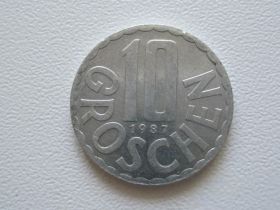 Австрія Австрия ^/--/^ Австрия 10 грошей 1987 года #9401 ^_^^^ Австрія 10 грошей 1987 року #9401 - фото фото фото