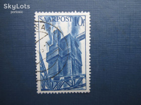 Інше Другое ^/--/^ Марка Германия Саар 1948 стандарт металлургия 10 фр гаш ^_^^^ Марка Німеччина Саар 1948 стандарт металургія 10 фр гаш - фото фото фото