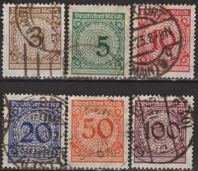 Веймарська республіка Веймарская республика ^/--/^ 1923 - Німеччина - Стандарт - Деномінація Mi.338-43 _4,20 € ^_^^^ 1923 - Германия - Стандарт - Деноминация Mi.338-43 _4,20 € - фото фото фото