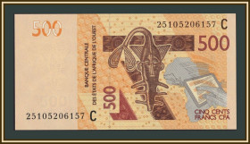 Інші країни Другие страны ^/--/^ Западная Африка  (С - Буркина-Фасо) 500 франков 2025 P-319 Sm UNC ^_^^^ Західна Африка (С - Буркіна-Фасо) 500 франків 2025 P-319 Sm UNC - фото фото фото