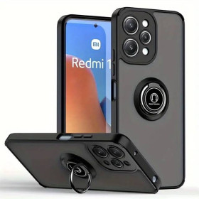 Чохли, бампера Чехлы, бампера ^/--/^ Чохол Fiji Colorframe для Xiaomi Redmi 12 матовий бампер з кільцем підставкою Black ^_^^^ Чехол Fiji Colorframe для Xiaomi Redmi 12 матовый бампер с кольцом подставкой Black - фото фото фото