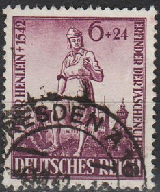 Третій Рейх (-) Третий Рейх (-) ^/--/^ 1942 - Рейх - 400 років смерті П.Хенлейна Mi.819 _гаш _2,0 € ^_^^^ 1942 - Рейх - 400 лет смерти П.Хенлейна Mi.819 _гаш _2,0 € - фото фото фото