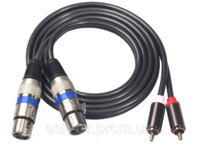 Кабелі, адаптери Кабели, адаптеры ^/--/^ Аудіо, кабель, 2, XLR, на, 2, RCA, 1.5 метри ^_^^^ Аудио, кабель, 2, XLR, на, 2, RCA, 1.5 метра - фото фото фото