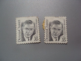 Північна Америка Северная Америка ^/--/^ марки США стандарт личности политик сенатор Дэннис Чавез лот 2 шт негаш №2498 ^_^^^ США стандарт особистості політик сенатор Денніс Чавез лот 2 шт негаш No 2498 - фото фото фото