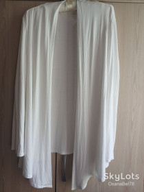 Кардигани Кардиганы ^/--/^ Кардиган з асиметричним низом Bm uk 20  XXL, білий ^_^^^ Кардиган с асимметричным низом Bm uk 20 XXL - фото фото фото