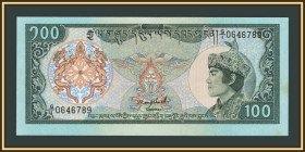 Бутан Бутан ^/--/^ Бутан 100 нгултрумов 1986 P-18  (18 /--/ a) аUNC ^_^^^ Бутан 100 нгултрумов 1986 P-18 (18 /--/ a) аUNC - фото фото фото