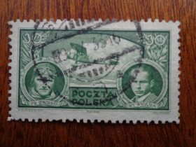 Польща Польша ^/--/^ Польша,  1933, авиация / летчики Звирко и Вигура / , гаш. ^_^^^ Польща, 1933, авіація / льотчики Звірко і Вігура /, гаш. - фото фото фото