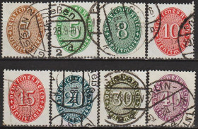 Веймарська республіка Веймарская республика ^/--/^ 1927/33 - Німеччина - Службові - Деномінація - Овали Mi.114-21 - 18,60 € ^_^^^ 1927/33 - Германия - Служебные - Деноминация - Овалы Mi.114-21 - 18,60 € - фото фото фото