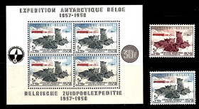 Фауна Фауна ^/--/^ Фауна . Бельгия  1957  г  MNH  - блок + марки - собаки = Антарктика - НЕ ЧАСТО !!! ^_^^^ Бельгія 1957 р MNH - блок + марки - собаки = Антарктика - НЕ ЧАСТО !!! - фото фото фото