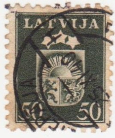 Балтійські країни Балтийские страны ^/--/^ Латвия 1940 г. №  242 гашеная ^_^^^ Латвія 1940 р. No 242 гашена - фото фото фото