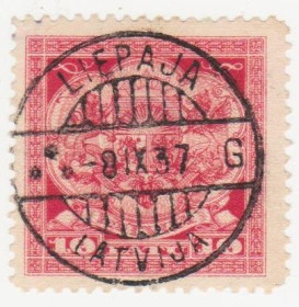 Балтійські країни Балтийские страны ^/--/^ Латвия 1926 г № 100 гашеная ^_^^^ Латвія 1926 р. No 100 гашена - фото фото фото