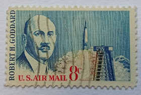 Північна Америка Северная Америка ^/--/^ США 1964 Авиапочта, Роберт Годдард, гашеная ^_^^^ США 1964 Авіапошта, Роберт Годдард, гашена - фото фото фото