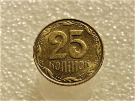 Обігові Обиходные ^/--/^ 25 копійок 2009 рік Україна &amp;quot; Штемпельний Блиск &amp;quot;  (58+) ^_^^^ 25 копеек 2009 год Украина &amp;quot; Штемпельный Ближний &amp;quot; (58+) - фото фото фото