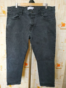 Штани Брюки ^/--/^ Джинси чорно-сірі чоловічі стрейчеві EASY DENIM р-р 40/30 ^_^^^ Джинсы черно-серые мужские стрейчевые EASY DENIM р-р 40/30 - фото фото фото