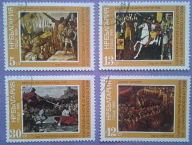 Мистецтво Искусство ^/--/^ Болгария 1985 искусство живопись история война Mi 3419-3422 ^_^^^ Болгарія 1985 мистецтво живопис історія війна Mi 3419-3422 - фото фото фото