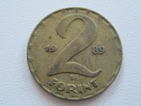 Угорщина Венгрия ^/--/^ Венгрия 2 форинта 1989 года #18227 ^_^^^ Угорщина 2 форинти 1989 року #18227 - фото фото фото