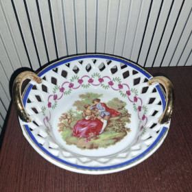 Інше Другое ^/--/^ Ваза Конфетница Фруктовница с ручками Клеймо Creative Ceramics Bona Di ^_^^^ Ваза Конфетниця Фруктовниця з ручками Клеймо Creative Ceramics Bona Di - фото фото фото