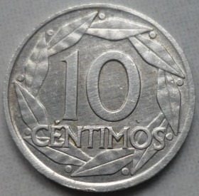 Іспанія Испания ^/--/^ Испания 10 сентимо 1959 Франко ^_^^^ Іспанія 10 вересня 1959 Франко - фото фото фото