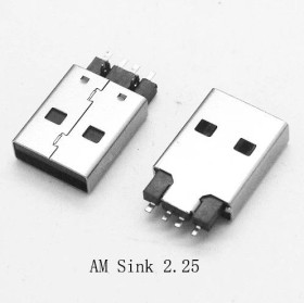 Інше Другое ^/--/^ USB 2.0 AM Sink 2.25 порт тато male для пайки ^_^^^ USB 2. 0 AM Sink 2.25 порт папа male для пайки - фото фото фото