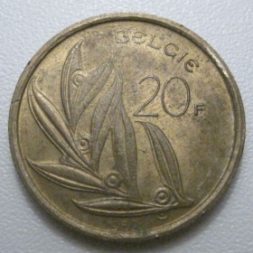 Бельгія Бельгия ^/--/^ Бельгія 20 франків 1982 року Belgie 42931 ^_^^^ Бельгия 20 франков 1982 года Belgie 42931 - фото фото фото