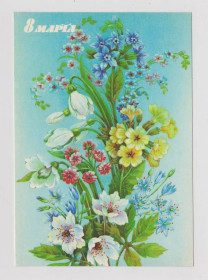 СРСР СССР ^/--/^ 8 БЕРЕЗНЯ - 8 МАРТА = ДМПК 1988 р. = ПОХИТОНОВА = чиста &amp; ^_^^^ 8 БЕРЕЗНЯ - 8 МАРТА = ДМПК 1988 г. = ПОХИТОНОВАЯ = чистая &amp; - фото фото фото