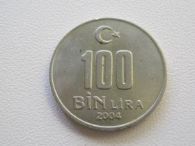 Туреччина Турция ^/--/^ Турция 100000 лир 2004 года 15596 ^_^^^ Туреччина 100000 лір 2004 року 15596 - фото фото фото
