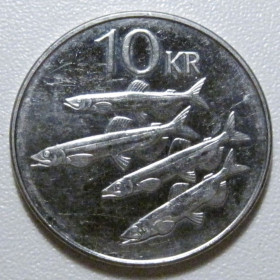 Ісландія Исландия ^/--/^ Ісландія 10 крон 2008 року 40552 ^_^^^ Исландия 10 крон 2008 года 40552 - фото фото фото