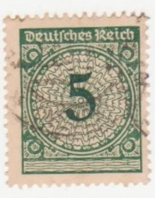 Веймарська республіка Веймарская республика ^/--/^ Германия    ( Рейх) 1923 г. №  337 гашеная ^_^^^ Німеччина (Рейх) 1923 р. No 337 гашена - фото фото фото
