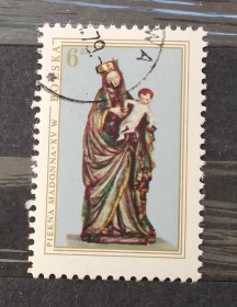 Мистецтво Искусство ^/--/^ Польша 1976 г - Рождество. Прекрасная Вроцлавская Мадонна, гаш ^_^^^ Польща 1976 — Різдво. Прекрасна Вроцлавська Мадонна, гаш - фото фото фото