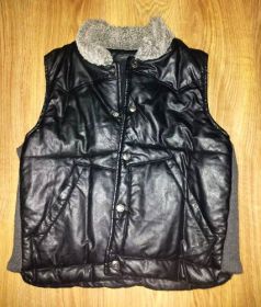 Інше Другое ^/--/^ Кожаная жилетка с меховым воротом DSQUARED /--/ 2   (М) ^_^^^ Шкіряна жилетка з хутряним ворітом DSQUARED /--/ 2 (М) - фото фото фото