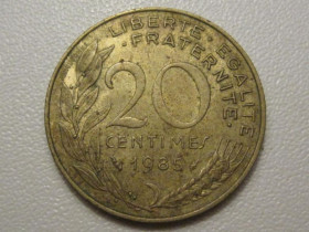 Франція Франция ^/--/^ Франция 20 сантимов 1985 года 38143 ^_^^^ Франція 20 сантимів 1985 38143 - фото фото фото