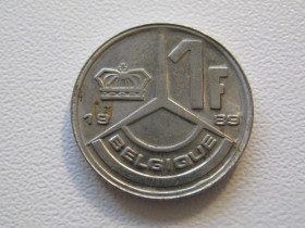 Бельгія Бельгия ^/--/^ Бельгия 1 франк 1989 года BELGIQUE 33045 ^_^^^ Бельгія 1 франк 1989 BELGIQUE 33045 - фото фото фото