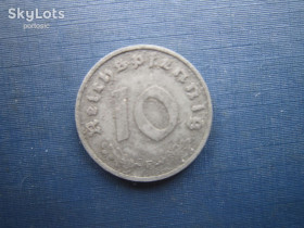 Германія (-) Германия (-) ^/--/^ Монета 10 пфенігів Німеччина Рейх 1940 F цинк свастика ^_^^^ Монета 10 пфеннигов Германия Рейх 1940 F цинк свастика - фото фото фото