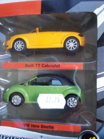 : Закордонні : Зарубежные ^/--/^ Набір Audi TT Cabriolet + Volkswagen New Beetle by Cararama 1:43 ^_^^^ Набор Audi TT Cabriolet + Volkswagen New Beetle by Cararama 1:43 - фото фото фото