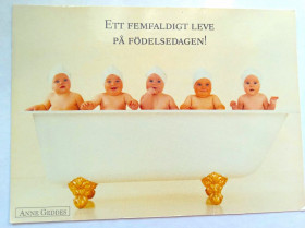 Іноземні Иностранные ^/--/^ Открытка Младенцы в ванне! Anne Geddes Швеция    (чистая)1995 /--/ г ^_^^^ Листівка у ванні! Anne Geddes Швеція (1995) - фото фото фото