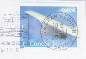 Франція Франция ^/--/^ Франция 2002 САМОЛЁТ СВЕРХЗВУКОВОЙ АВИАЛАЙНЕР КОНКОРД АВИАЦИЯ ВОЗДУШНЫЙ ТРАНСПОРТ Mi.3608 гашёная ^_^^^ Франція 2002 САМОЛЕТ СВЕРХЗВУКОВИЙ АВІАЛАЙНЕР КОНКОРД АВІАЦІЯ ПОВІТРЯНИЙ ТРАНСПОРТ Mi.3608 гашена - фото фото фото