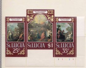 Мистецтво Искусство ^/--/^ NM Ст. Люсия 1969 г MNH - Пасха - ^_^^^ NM Ст. Люсія 1969 р MNH - Великдень - фото фото фото