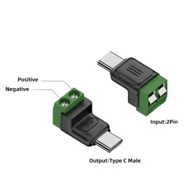 Роз'єми, гнізда Разъемы, гнезда ^/--/^ Перехідник USB Type-C на клемник 5 /--/ V 1 шт. ^_^^^ Переходчик USB Type-C на клемник 5 /--/ V 1 шт. - фото фото фото