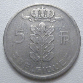 Бельгія Бельгия ^/--/^ Бельгія 5 франків 1950 року Belgique 42836 ^_^^^ Бельгия 5 франков 1950 года Belgique 42836 - фото фото фото