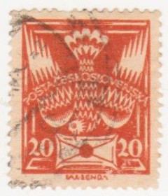 Чехословаччина Чехословакия ^/--/^ Чехословакия  1920 г..№ 170 гашеная ^_^^^ Чехословаччина 1920 р. No 170 гашена - фото фото фото