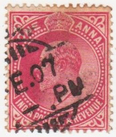 Інші країни Другие страны ^/--/^ Индия  1906 г. № 74 гашеная ^_^^^ Індія 1906 р. No 74 гашена - фото фото фото