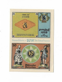 Німеччина Германия ^/--/^ Нотгельд 1010  ( 20 ) пфеннигов нотгельд сцепка Bohneck, редкая разновид №2 ^_^^^ Нотгельд 1010 ( 20) пфенігів нотгельд зчіпка Bohneck, рідкісний різновид No /--/ 2 - фото фото фото