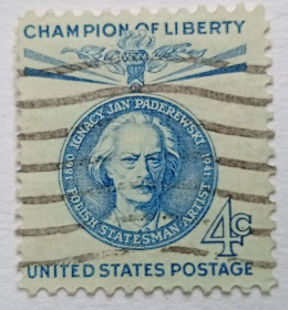 Північна Америка Северная Америка ^/--/^ США 1960 Ян Падеревский, 4 /--/ с, гашеная ^_^^^ США 1960 Ян Падеревський, 4 /--/ с, гашена - фото фото фото